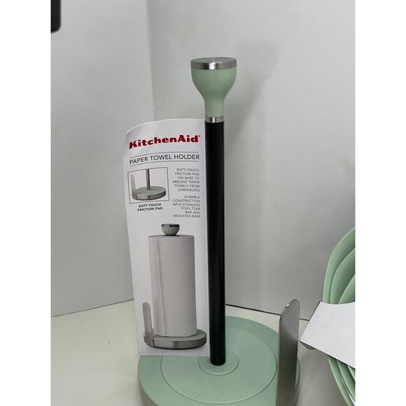 KitchenAid Pistachio Paper Towel Holder With Soft-Touch Friction Pad New! - Picture 3 of 6